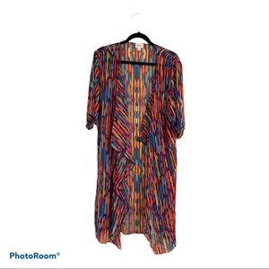 NWT LuLaRoe Shirley (M) Sheer Multicolored